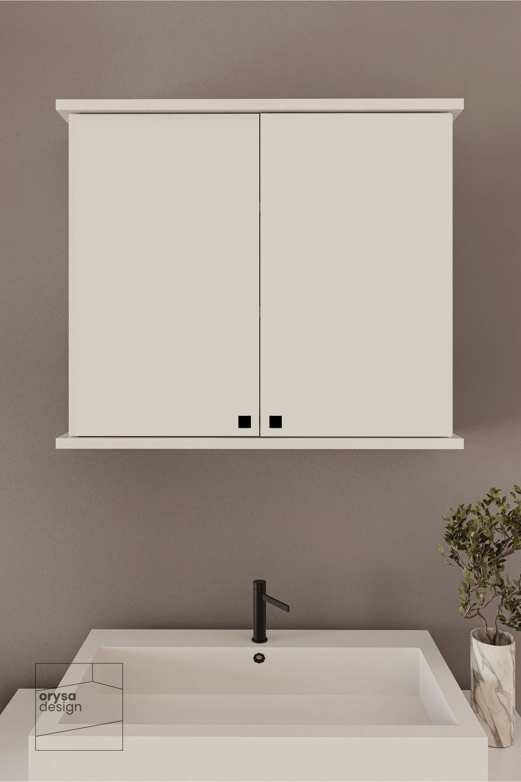 BD-1 Aynasız Banyo Dolabı, Duvar Dolabı - Beyaz