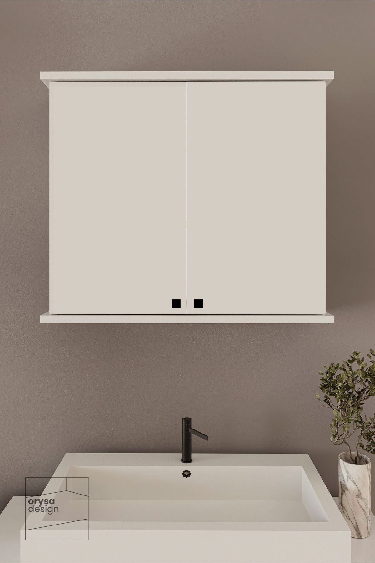 BD-1 Aynasız Banyo Dolabı, Duvar Dolabı - Beyaz