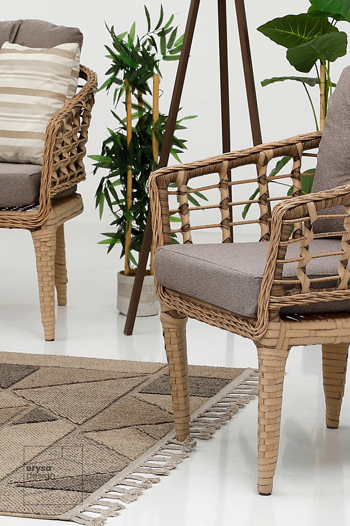 BT-2 Rattan 2+1+1+S Bahçe, Balkon Takımı - Kahverengi