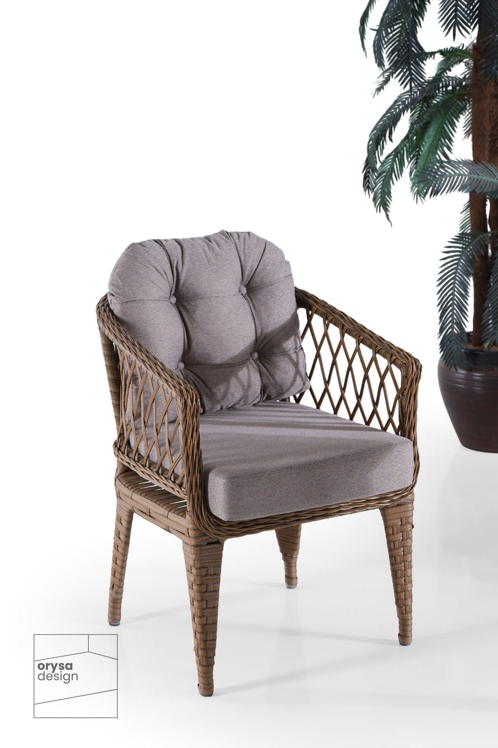 BT-1 Rattan 2+1+1+S Bahçe, Balkon Takımı - Kahverengi