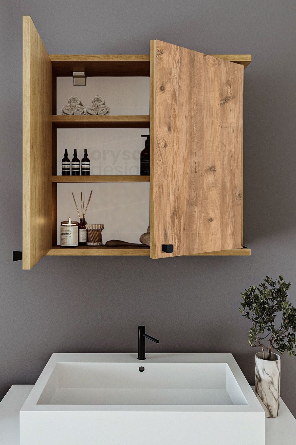 BD-1 Aynasız Banyo Dolabı, Duvar Dolabı - Atlantik Çam