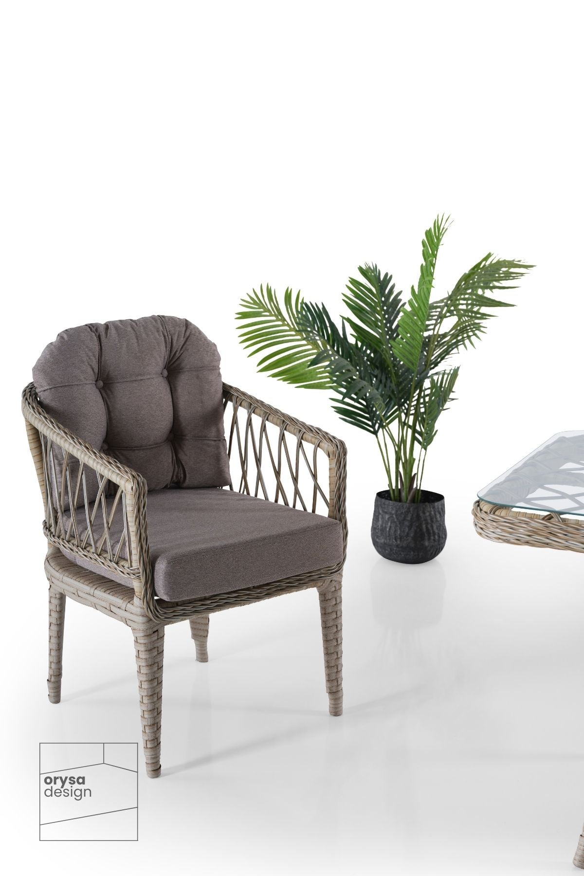 BT-1 Rattan 2+1+1+S Bahçe, Balkon Takımı - Krem