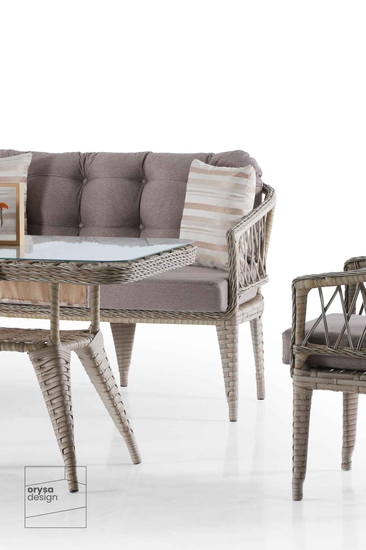 BT-1 Rattan 2+1+1+S Bahçe, Balkon Takımı - Krem